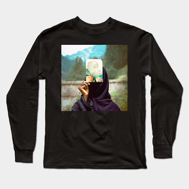 Abstract female portrait Long Sleeve T-Shirt by KOTYA